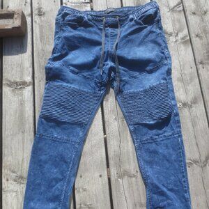 Bluenotes Denim Jean Slim Jogger Rugby Style Denim Jean Pants - Size Large.